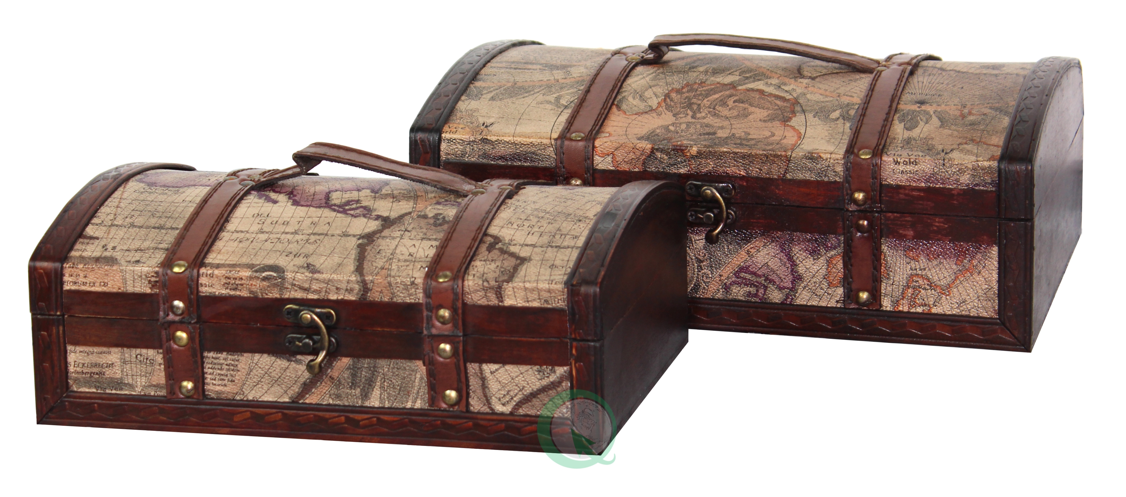 new vintiquewise old world map treasure chest qi0030142 ebay