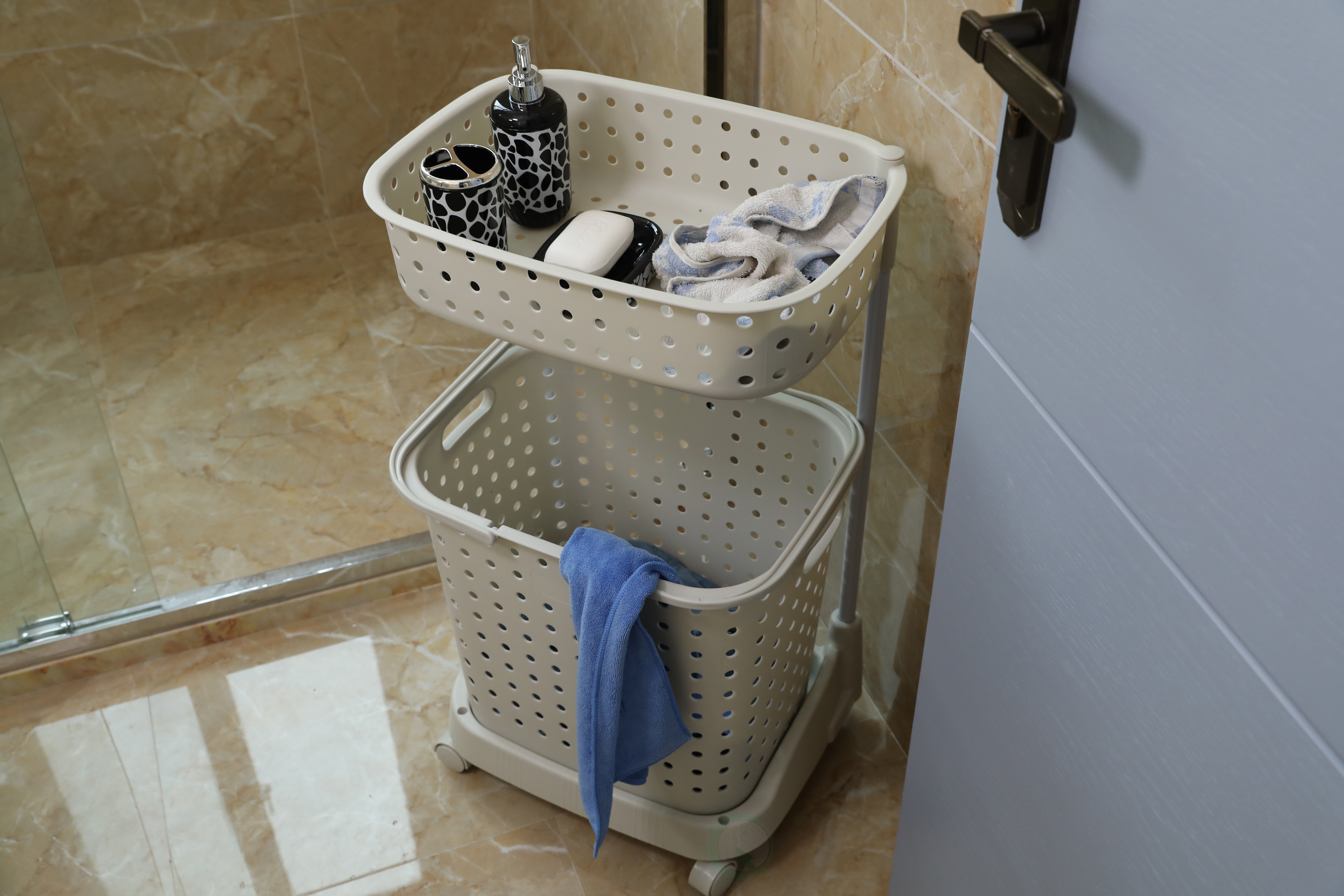 kid laundry basket on wheels