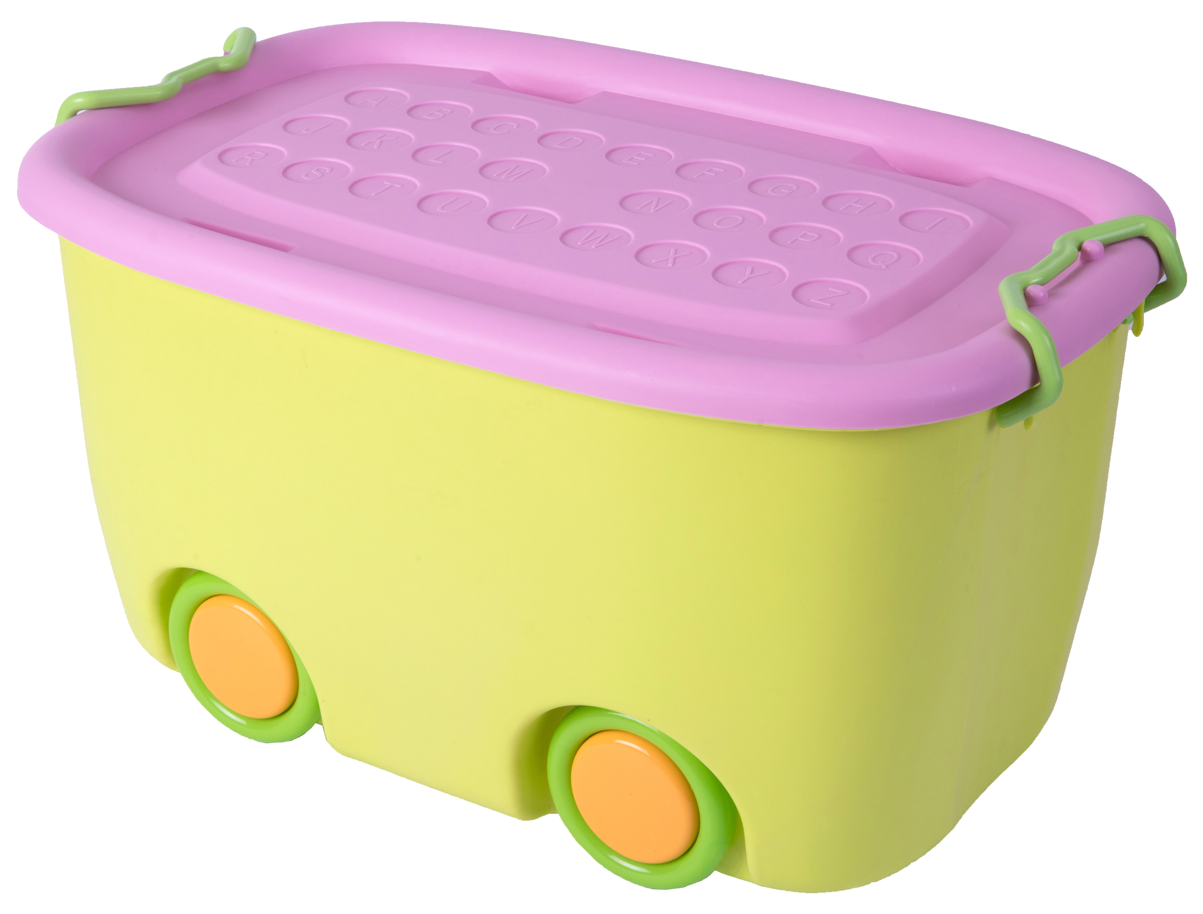 stackable toy storage box with wheels