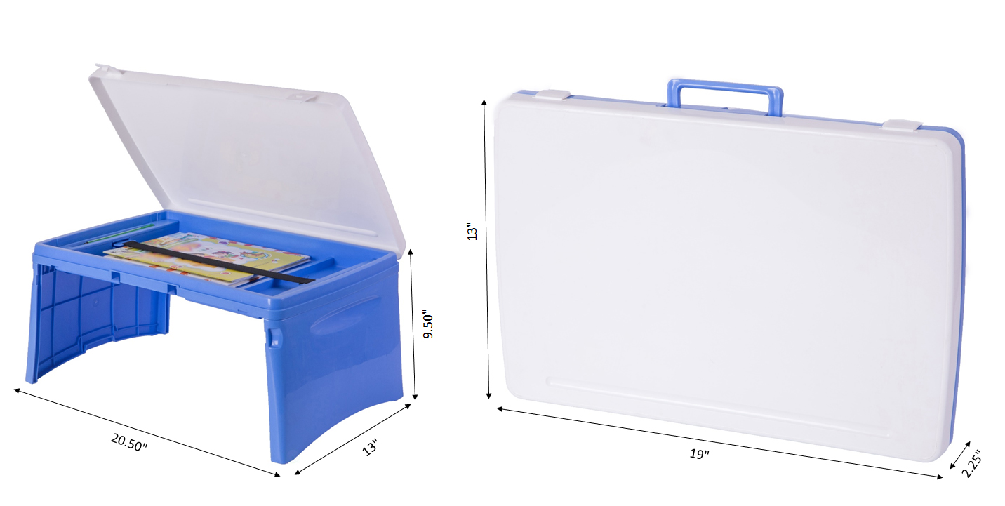 New Basicwise Kids Portable Foldable Plastic Lap Tray