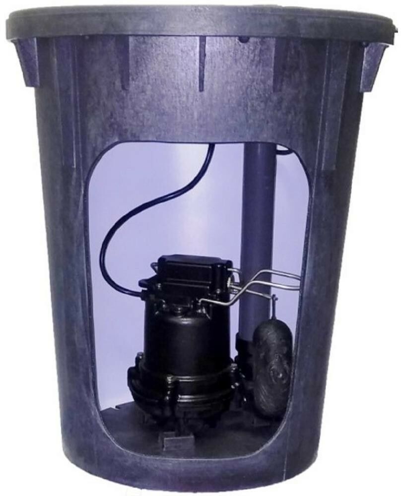 Everbilt Preplumbed Sump Pump Basin System Basement Submersible 886