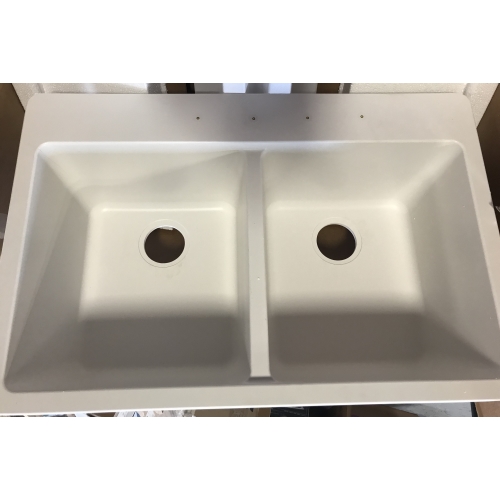 Elkay by Schock Dual Mount Double Bowl Kitchen Sink Model HDDBD33229QW
