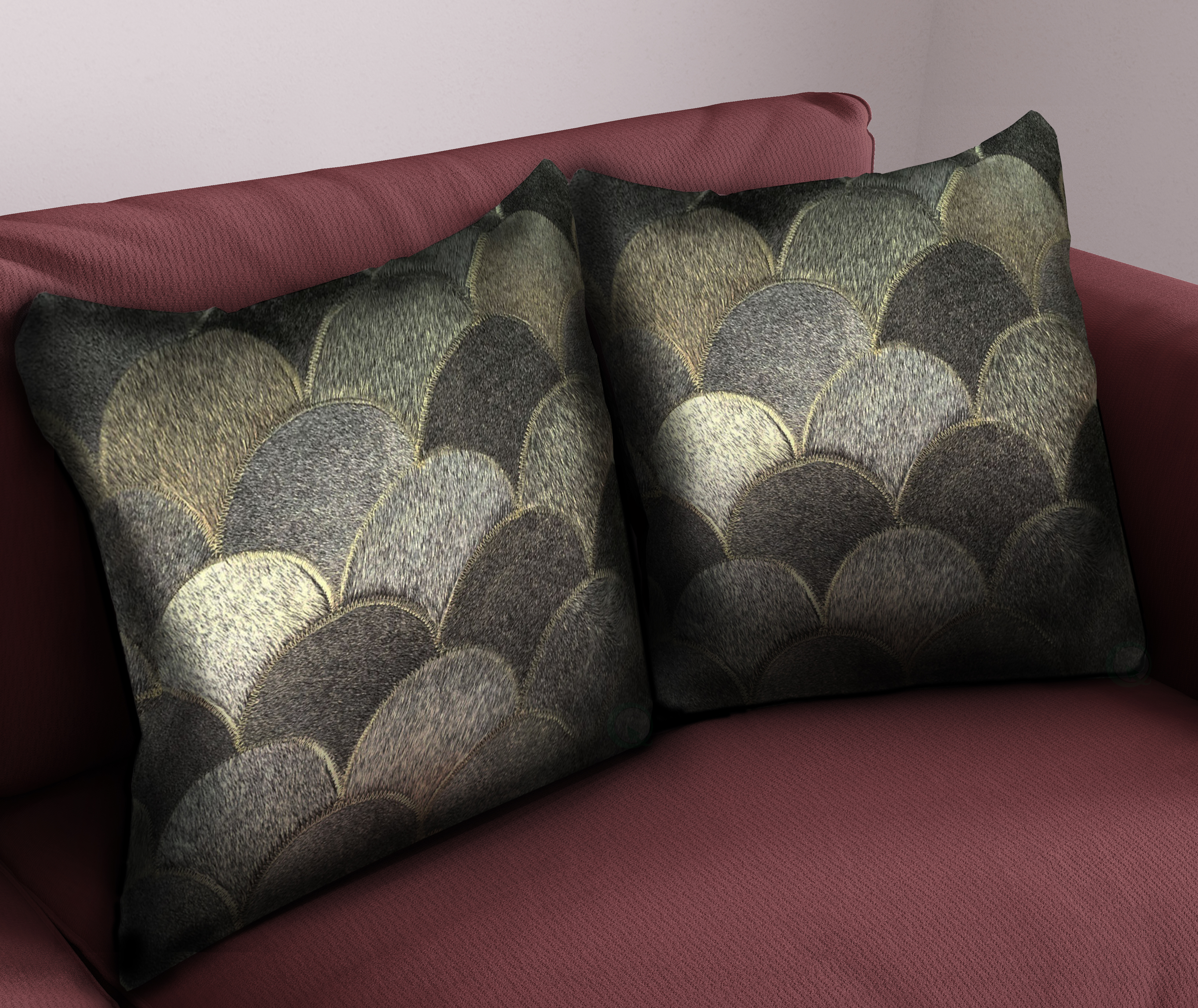 leather cowhide pillows